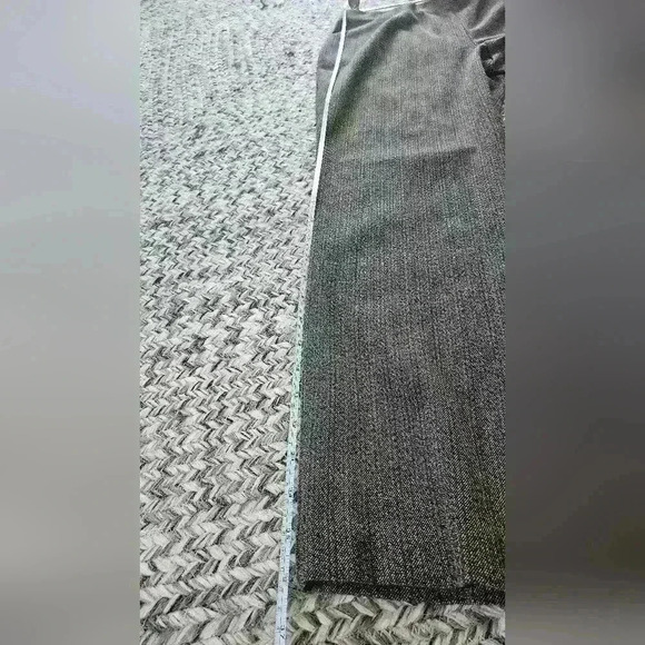 Tribal Stretch Extensible Wide leg Trouser Size 8P Brown w/ Blue & Tan Stripping - Picture 12 of 12